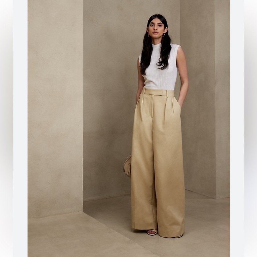 Banana Republic Cruise wide leg cotton pants